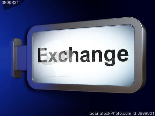 Image of Money concept: Exchange on billboard background