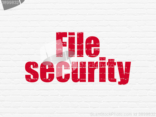 Image of Safety concept: File Security on wall background