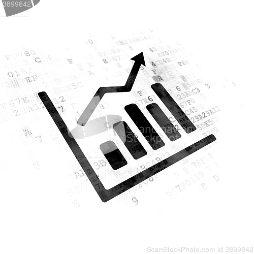 Image of Advertising concept: Growth Graph on Digital background