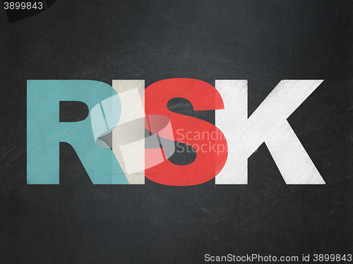 Image of Business concept: Risk on School board background