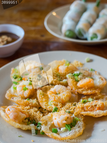 Image of Vietnamese food, Banh Khot with shrimps