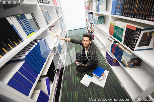 Image of student study  in school library