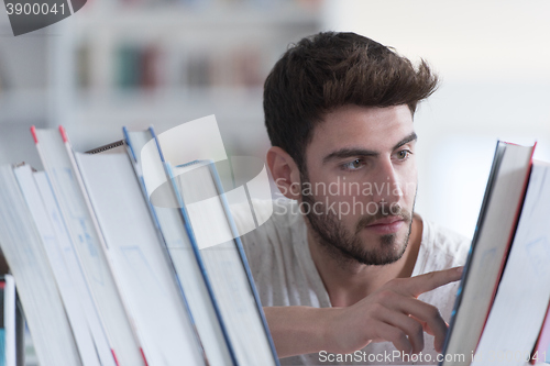 Image of student study  in school library