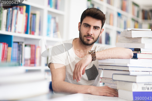 Image of student study  in school library