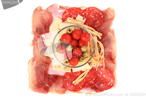Image of ham cheese tomato olive as easy dinner