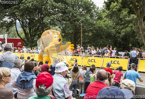 Image of LCL Lion Mascot - Tour de France 2015