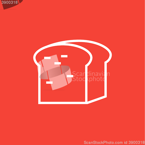 Image of Half of bread line icon.