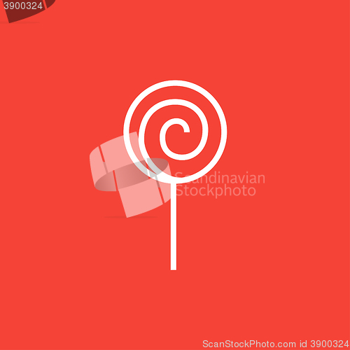 Image of Spiral lollipop line icon.