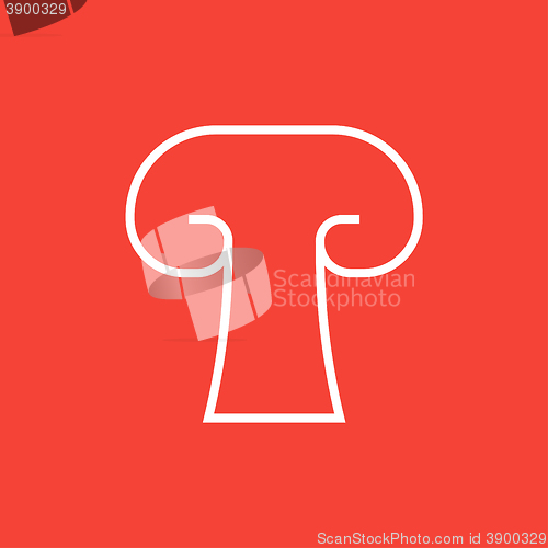 Image of Mushroom line icon.