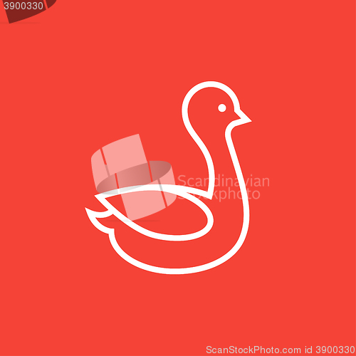 Image of Duck line icon.