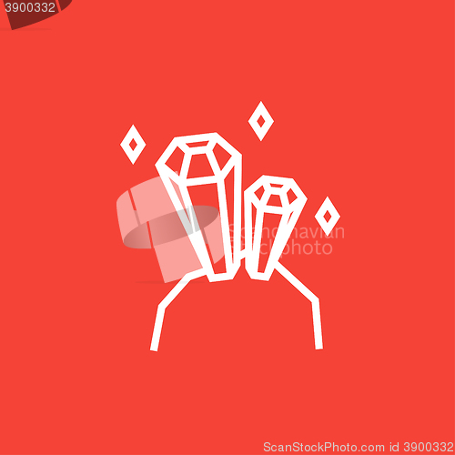 Image of Gemstones line icon.