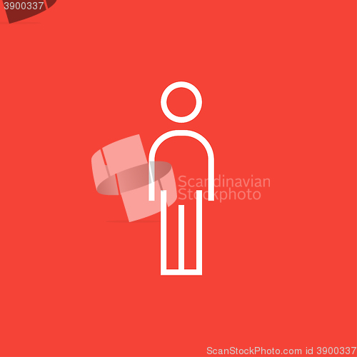 Image of Businessman standing line icon.