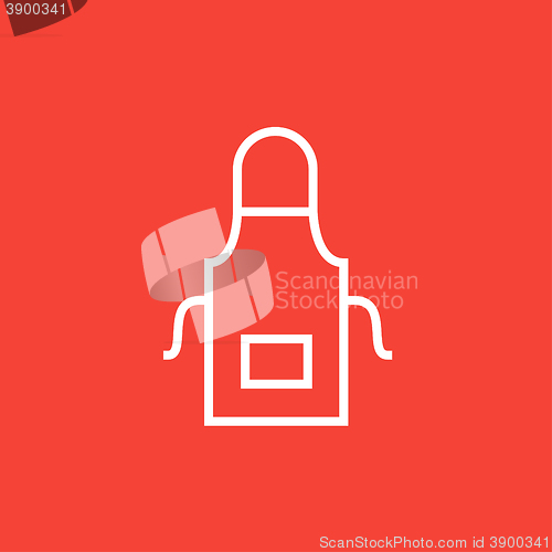 Image of Kitchen apron line icon.