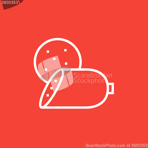 Image of Sliced wurst line icon.