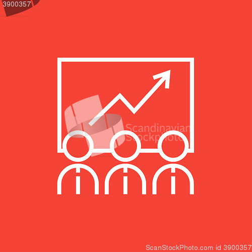 Image of Business growth line icon.