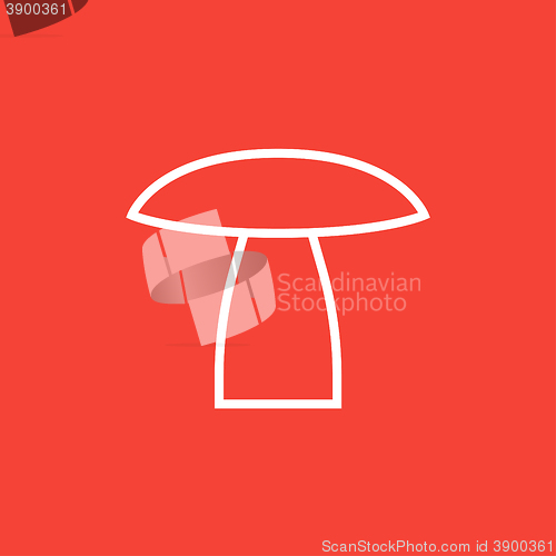 Image of Mushroom line icon.