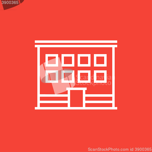 Image of Office building line icon.