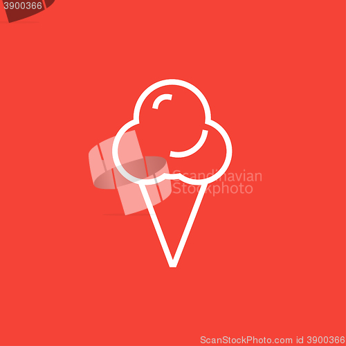 Image of Ice cream line icon.