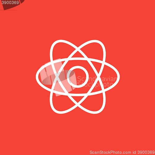 Image of Atom line icon.