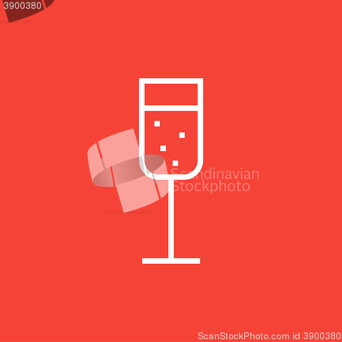 Image of Glass of champagne line icon.