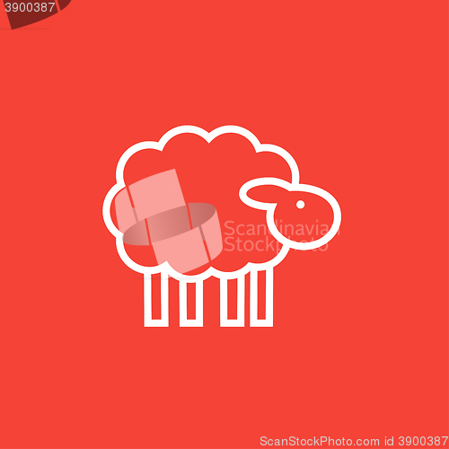 Image of Sheep line icon.