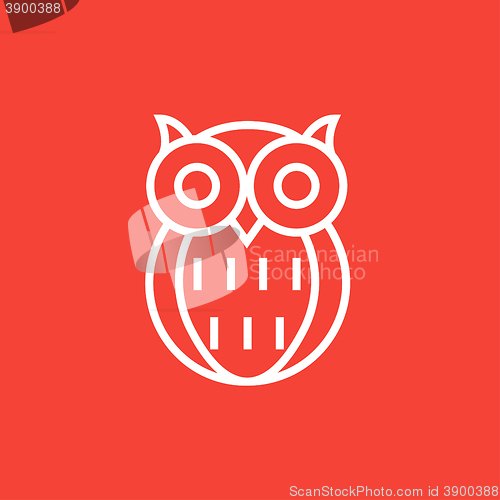 Image of Owl line icon.