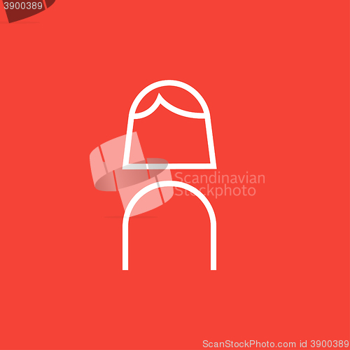 Image of Business woman line icon.