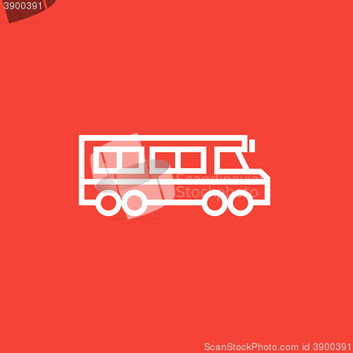 Image of School bus line icon.