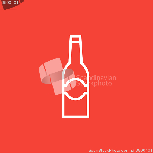 Image of Glass bottle line icon.