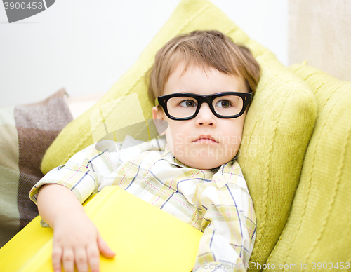 Image of Little child with book