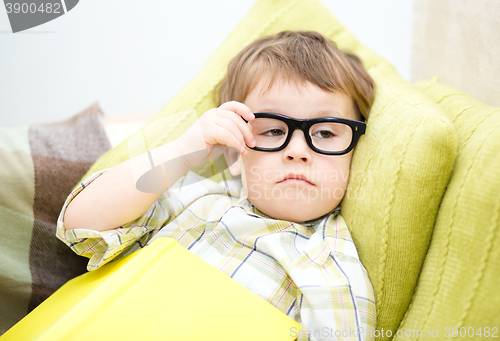 Image of Little child with book