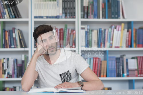 Image of student study  in school library