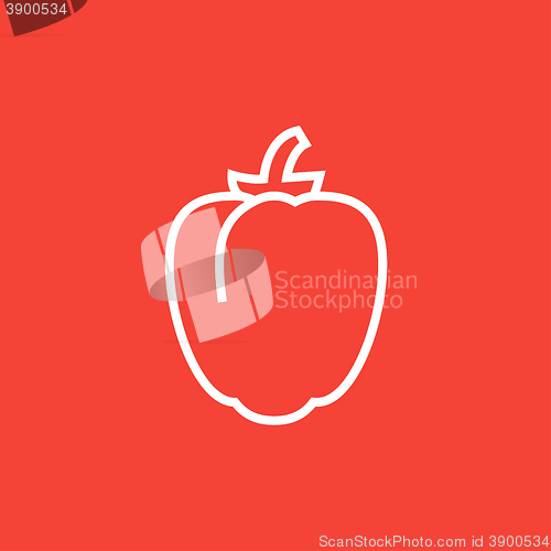 Image of Bell pepper line icon.