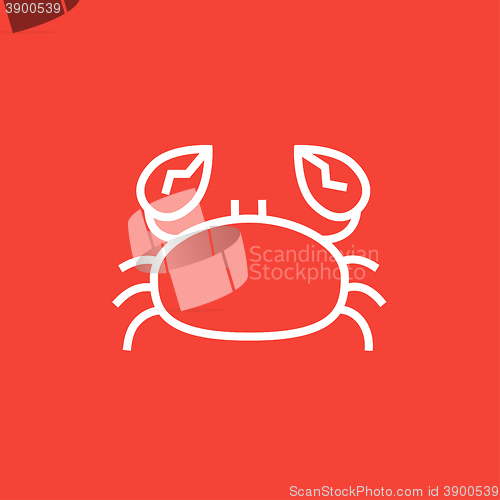 Image of Crab line icon.