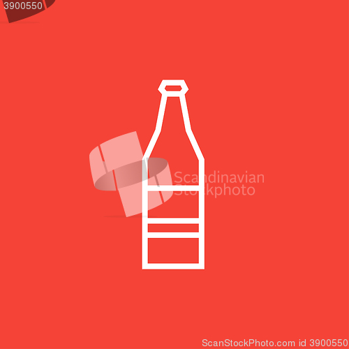 Image of Glass bottle line icon.