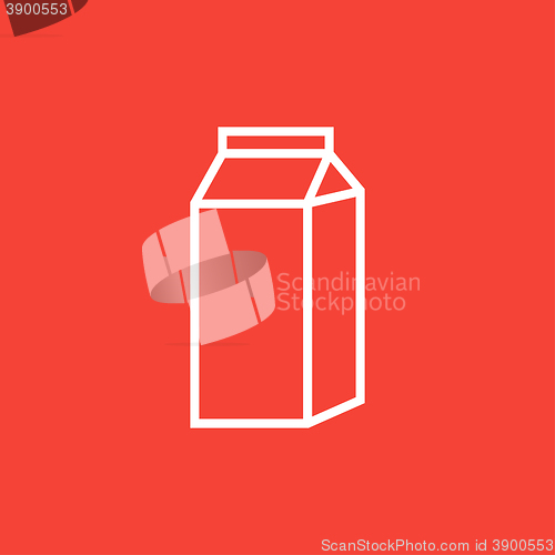 Image of Packaged dairy product line icon.