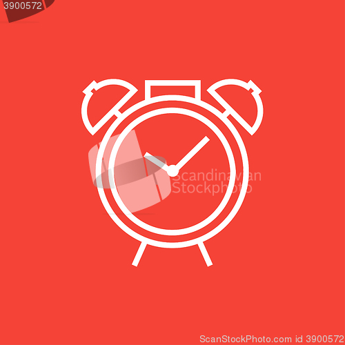 Image of Alarm clock line icon.