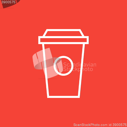 Image of Disposable cup line icon.