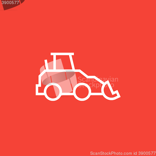 Image of Excavator line icon.