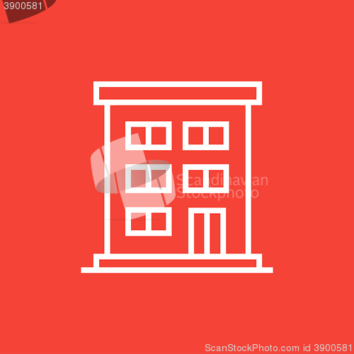 Image of Residential buildings line icon.