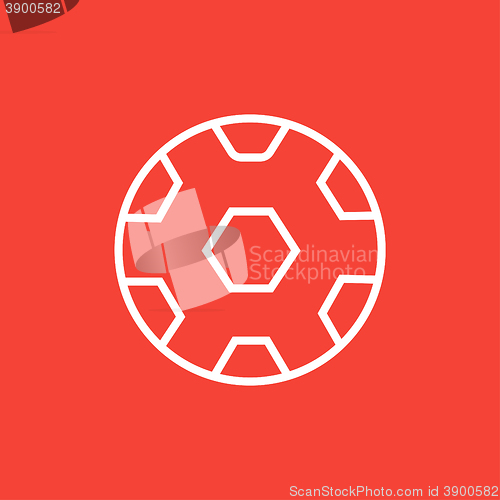 Image of Soccer ball line icon.