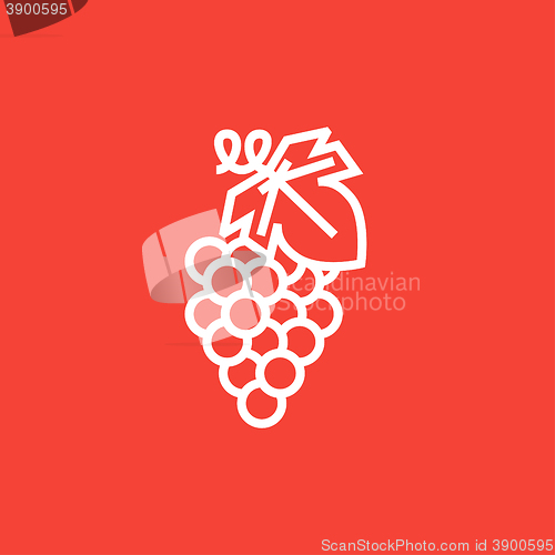 Image of Grape line icon.