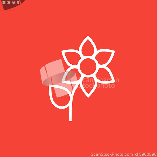 Image of Flower line icon.