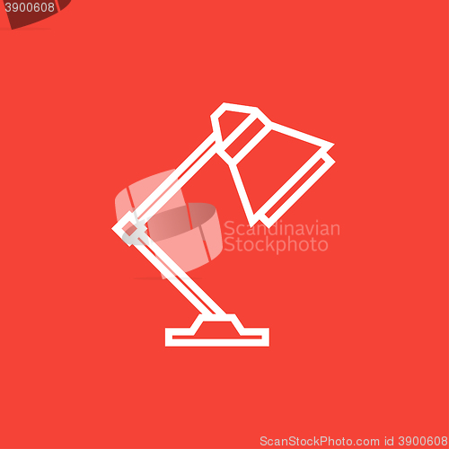 Image of Table lamp line icon.