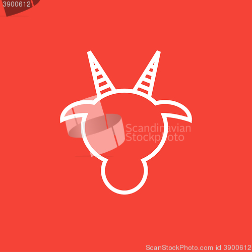 Image of Cow head line icon.