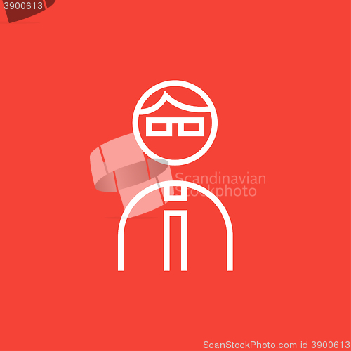 Image of Businessman line icon.