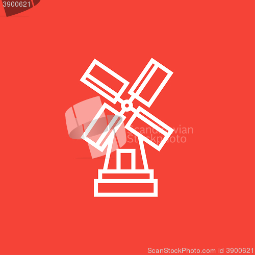 Image of Windmill line icon.