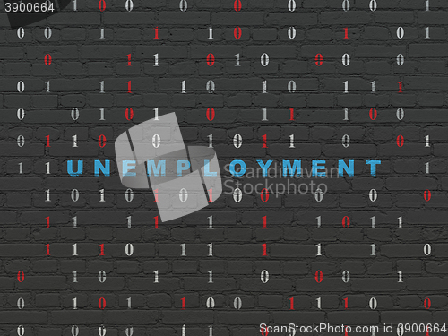 Image of Business concept: Unemployment on wall background