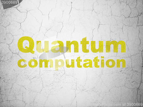 Image of Science concept: Quantum Computation on wall background