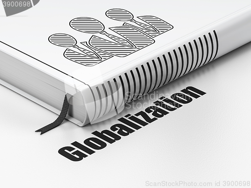 Image of Business concept: book Business People, Globalization on white background
